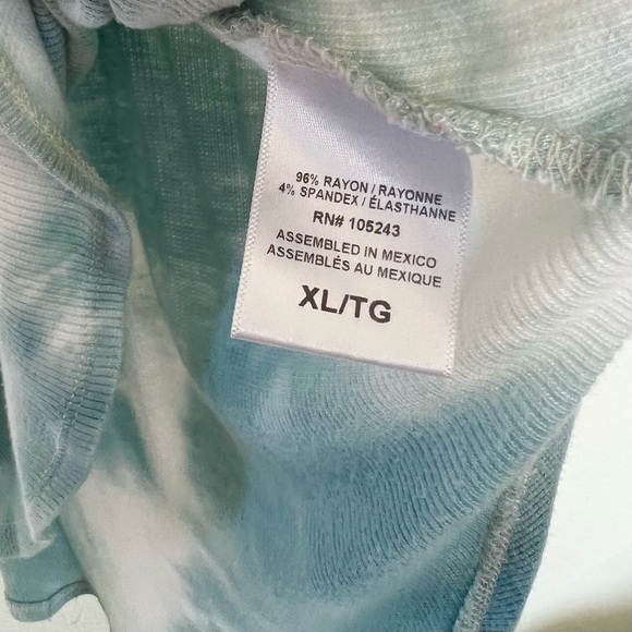 Tie Dye Teal Ribbed Tank Top - Picture 5 of 6